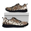 Brown Python Snakeskin Print Black Running Shoes