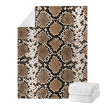 Brown Python Snakeskin Print Blanket