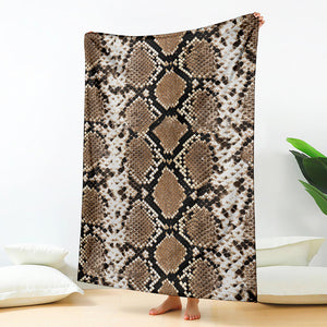 Brown Python Snakeskin Print Blanket