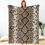 Brown Python Snakeskin Print Blanket