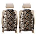 Brown Python Snakeskin Print Car Seat Organizers