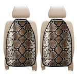 Brown Python Snakeskin Print Car Seat Organizers