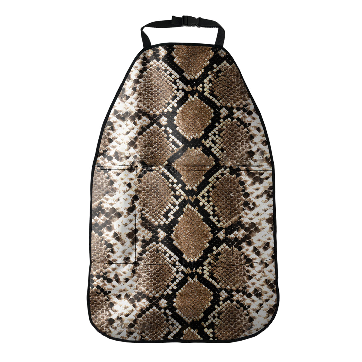 Brown Python Snakeskin Print Car Seat Organizers