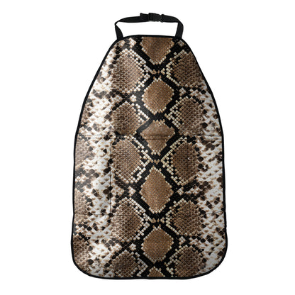 Brown Python Snakeskin Print Car Seat Organizers