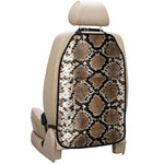 Brown Python Snakeskin Print Car Seat Organizers