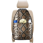 Brown Python Snakeskin Print Car Seat Organizers