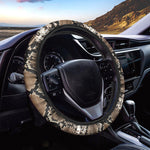 Brown Python Snakeskin Print Car Steering Wheel Cover