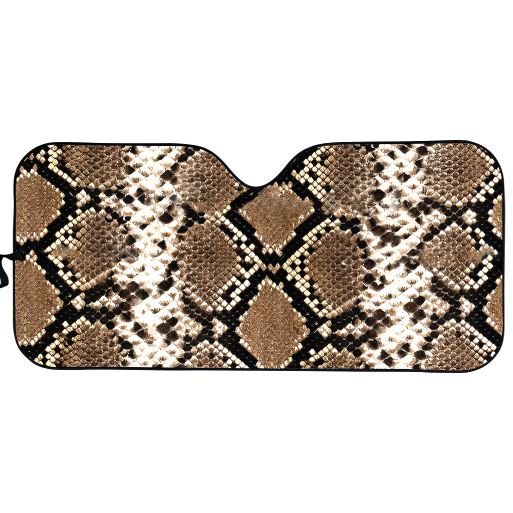 Brown Python Snakeskin Print Car Sun Shade