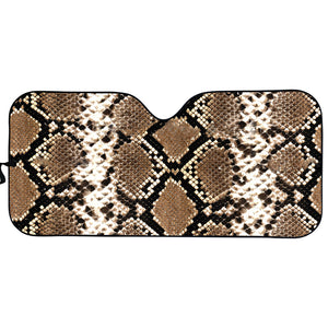 Brown Python Snakeskin Print Car Sun Shade