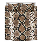 Brown Python Snakeskin Print Duvet Cover Bedding Set