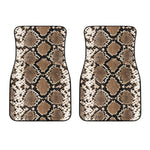 Brown Python Snakeskin Print Front Car Floor Mats