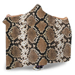 Brown Python Snakeskin Print Hooded Blanket