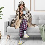 Brown Python Snakeskin Print Hooded Blanket