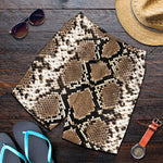 Brown Python Snakeskin Print Men's Shorts