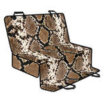 Brown Python Snakeskin Print Pet Car Back Seat Cover