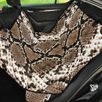 Brown Python Snakeskin Print Pet Car Back Seat Cover