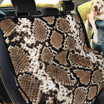 Brown Python Snakeskin Print Pet Car Back Seat Cover