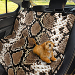 Brown Python Snakeskin Print Pet Car Back Seat Cover