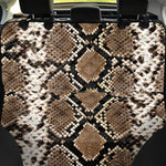 Brown Python Snakeskin Print Pet Car Back Seat Cover