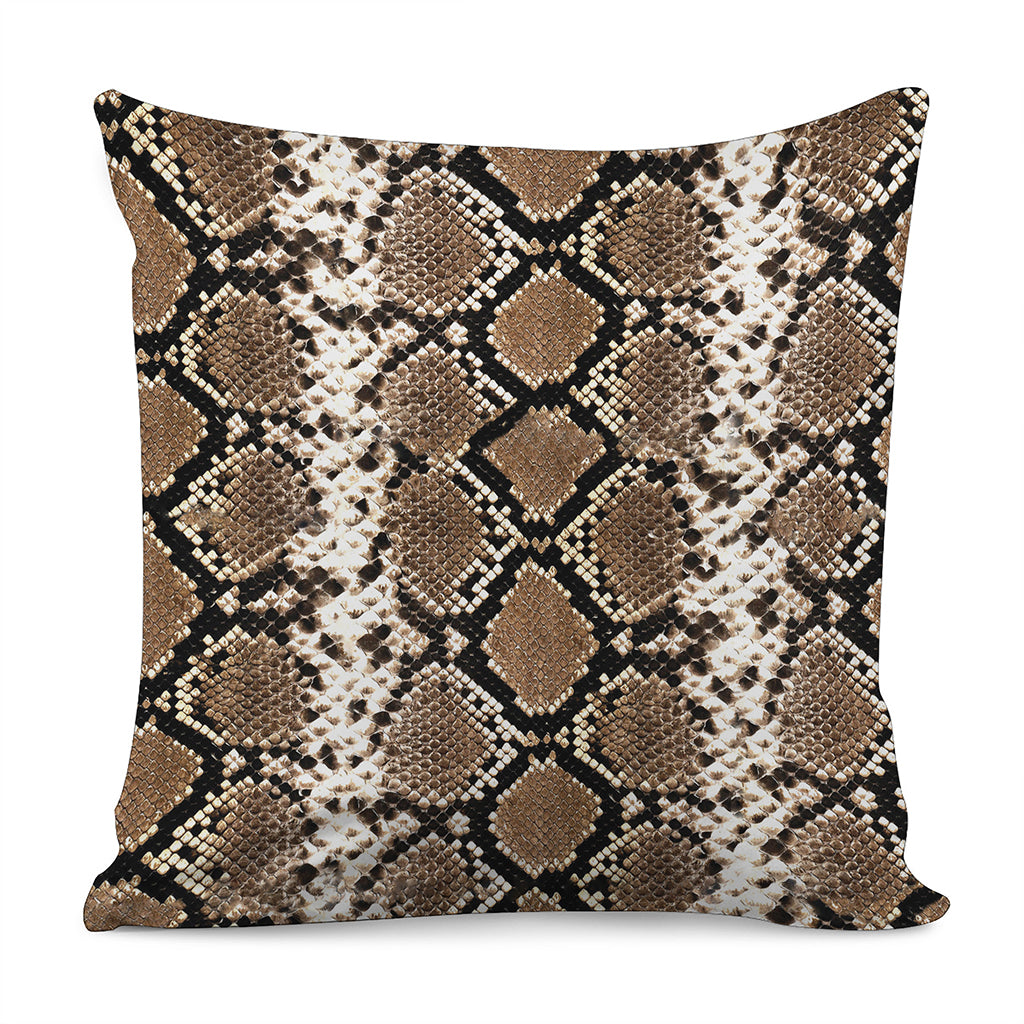 Brown Python Snakeskin Print Pillow Cover