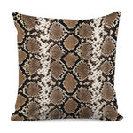 Brown Python Snakeskin Print Pillow Cover