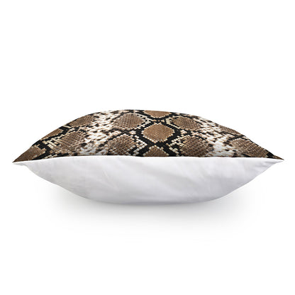 Brown Python Snakeskin Print Pillow Cover