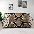 Brown Python Snakeskin Print Sofa Cover