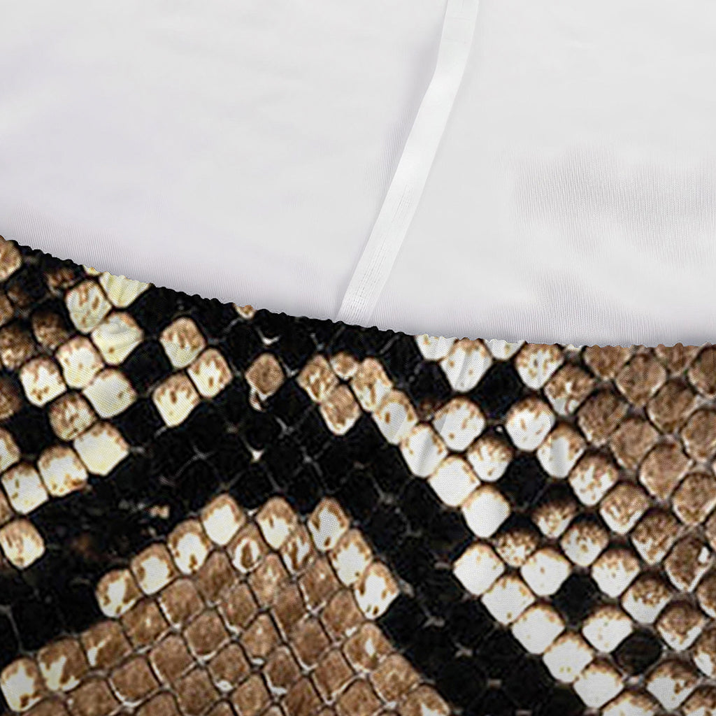 Brown Python Snakeskin Print Sofa Cover