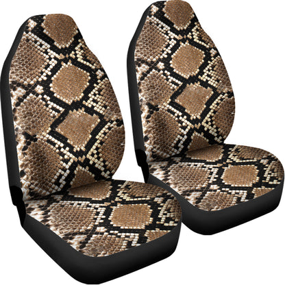 Brown Python Snakeskin Print Universal Fit Car Seat Covers