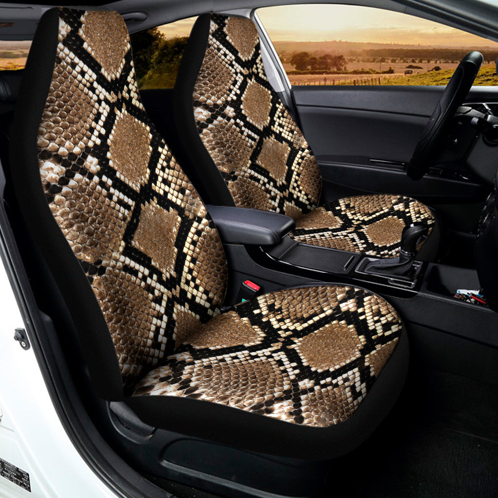 Brown Python Snakeskin Print Universal Fit Car Seat Covers