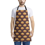 Brown Sandwiches Pattern Print Apron