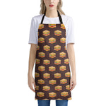 Brown Sandwiches Pattern Print Apron