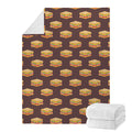 Brown Sandwiches Pattern Print Blanket