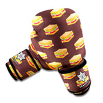 Brown Sandwiches Pattern Print Boxing Gloves