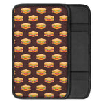 Brown Sandwiches Pattern Print Car Center Console Cover