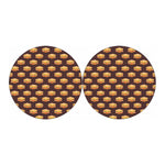Brown Sandwiches Pattern Print Car Coasters