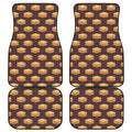 Brown Sandwiches Pattern Print Front and Back Car Floor Mats