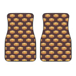 Brown Sandwiches Pattern Print Front Car Floor Mats