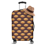 Brown Sandwiches Pattern Print Luggage Cover