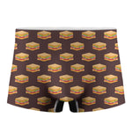 Brown Sandwiches Pattern Print Men's Boxer Briefs