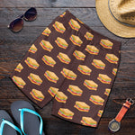 Brown Sandwiches Pattern Print Men's Shorts