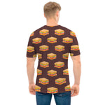 Brown Sandwiches Pattern Print Men's T-Shirt