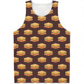 Brown Sandwiches Pattern Print Men's Tank Top