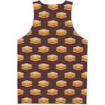 Brown Sandwiches Pattern Print Men's Tank Top