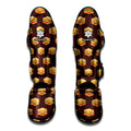 Brown Sandwiches Pattern Print Muay Thai Shin Guards
