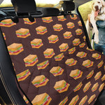 Brown Sandwiches Pattern Print Pet Car Back Seat Cover