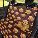 Brown Sandwiches Pattern Print Pet Car Back Seat Cover