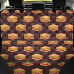 Brown Sandwiches Pattern Print Pet Car Back Seat Cover