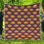 Brown Sandwiches Pattern Print Quilt