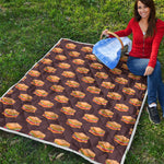 Brown Sandwiches Pattern Print Quilt